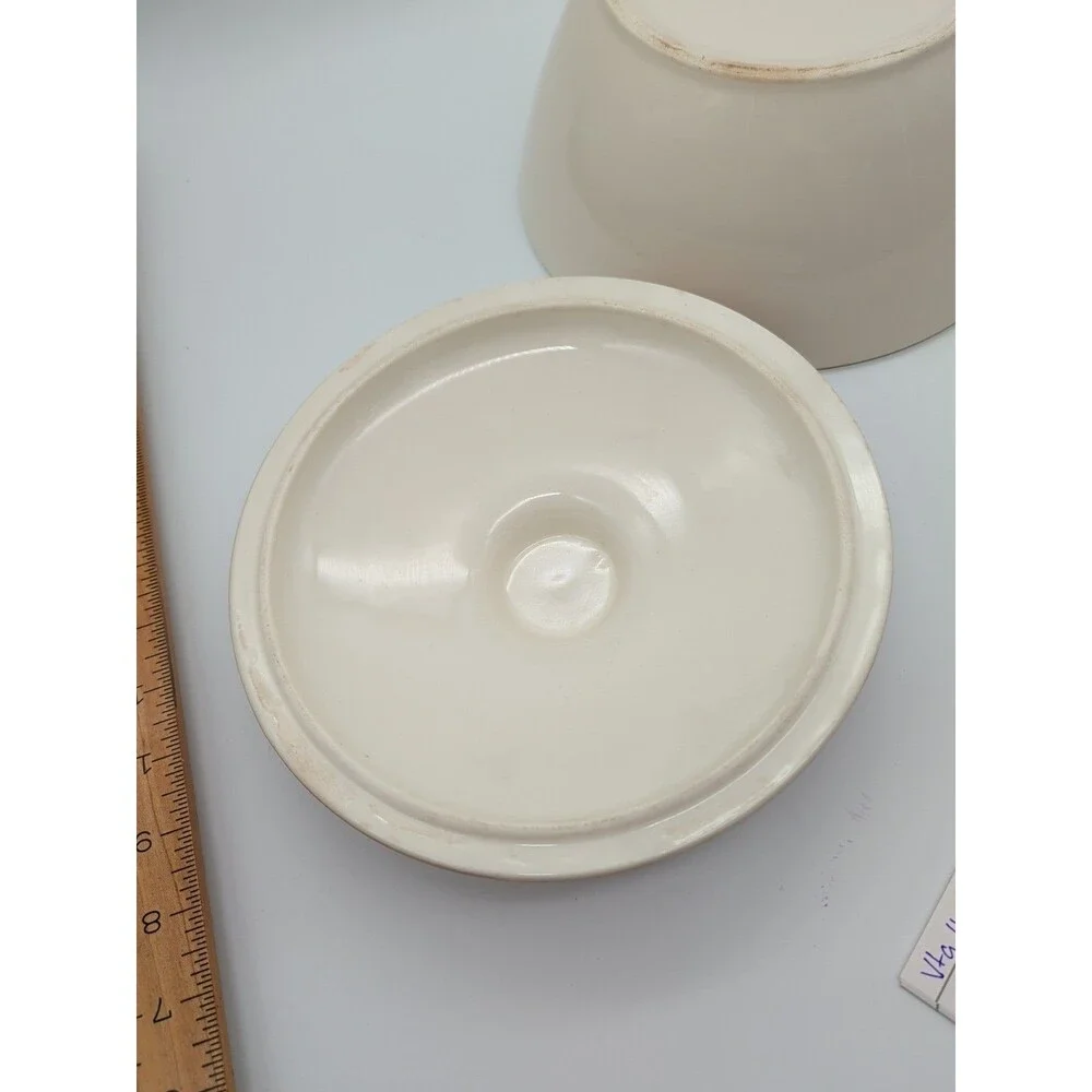 Vintage Harker Ware Covered Casserole Dish  Bowl 9